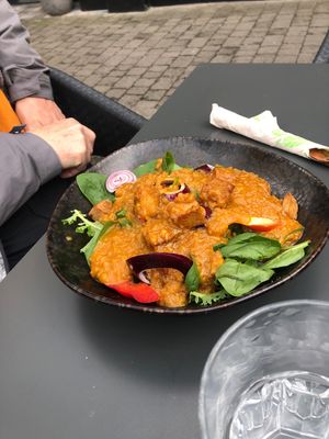 Satay salad bowl with tofu instead of c*****n  at Wholesome Kitchen in Mullingar