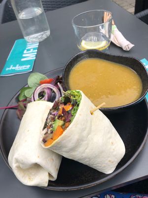 Earth bowl wrap and soup   at Wholesome Kitchen in Mullingar