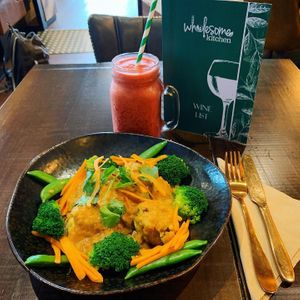 Satay Power Bowl with Tofu at Wholesome Kitchen in Mullingar