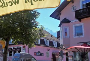 Aussicht auf die Alpspitze / view of the Alpspitze at Fräulein Grün in Garmisch Partenkirchen