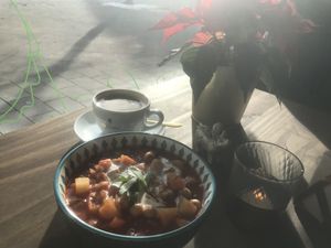 Garbanzo bean stew-it was WONDERFUL! at Fräulein Grün in Garmisch Partenkirchen