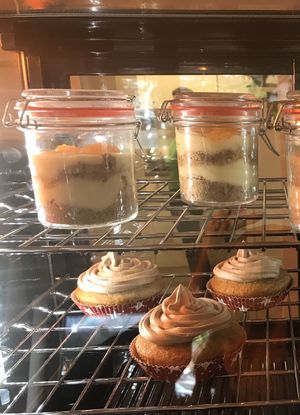 Delicious parfaits and muffin tops! at Fräulein Grün in Garmisch Partenkirchen