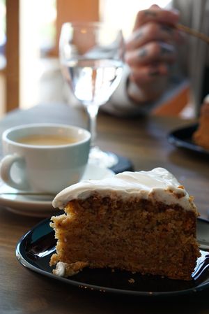 Carrot cake 🍰👌 at Fräulein Grün in Garmisch Partenkirchen
