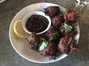 Fritters at Side Hustle Snack Bar in Dartmouth