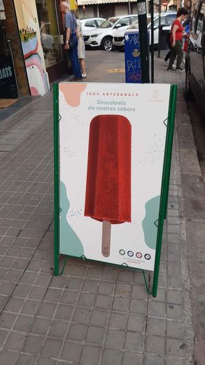 The Ice cream  at Quart de Kilo in Valencia