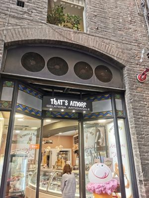 Entrance at That's Amore in Siena