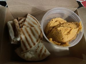 Pita / hummus  at Yellow Dog Eats in New Smyrna Beach