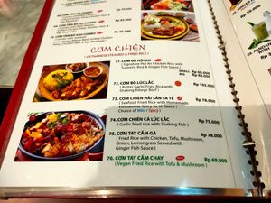 Vegan fried rice at Saigon Delight - Tanah Abang in Jakarta