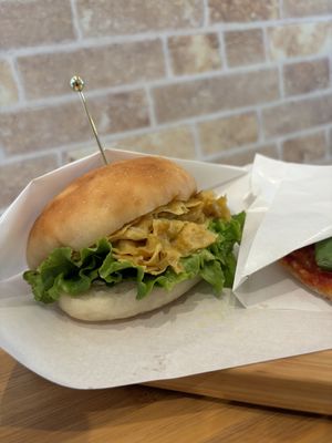 Yuba burger   at Shochiku-en in Tokyo