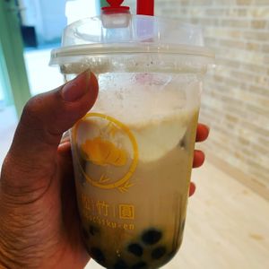 Bubble tea with soya milk! at Shochiku-en in Tokyo