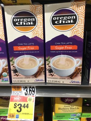 Accidently vegan, no honey, chai tea latte at Giant Food in Alexandria