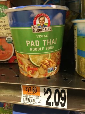 Vegan pad Thai noodle soup at Giant Food in Alexandria
