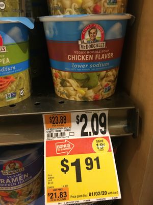 Vegan noodle soup chicken flavor at Giant Food in Alexandria
