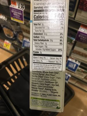 Vegan granola at Giant Food in Alexandria