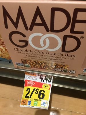 Vegan granola bars at Giant Food in Alexandria