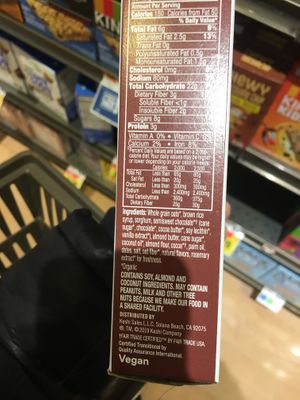 Vegan granola bars at Giant Food in Alexandria