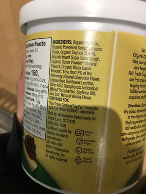 Vegan frosting at Giant Food in Alexandria