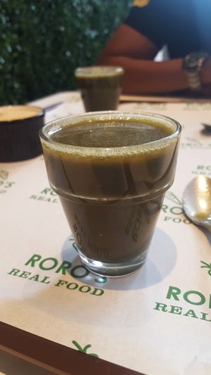 Wheatgrass shot at Roro's in Nairobi