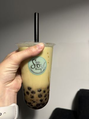 Mango banana melon boba with soy milk   at So Bing - Bograshov in Tel Aviv