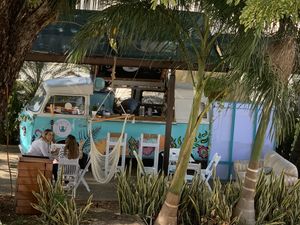 Super groovy vegan food truck at Changomango in Merida