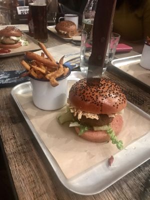 Vegan burger  at BrewDog - Outpost in Dublin