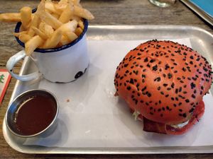 Yuletide plant-based burger at BrewDog - Outpost in Dublin