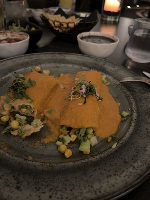 Vegan enchiladas   at Javier's in San Diego