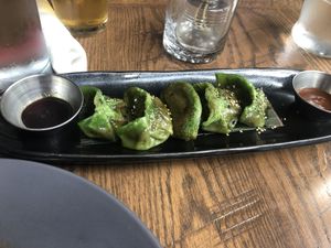Vegan dumplings  at Mofu Shoppe in Raleigh