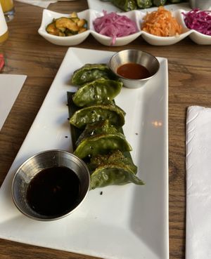 D’Impossible & Chive Dumplings   at Mofu Shoppe in Raleigh