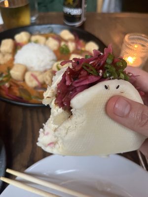 Vegan tofu bao bun  at Mofu Shoppe in Raleigh