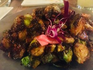 General Woo brussels sprouts (veganized version)  at Mofu Shoppe in Raleigh