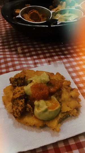 Patacones  at Casa Omedeto in Armenia