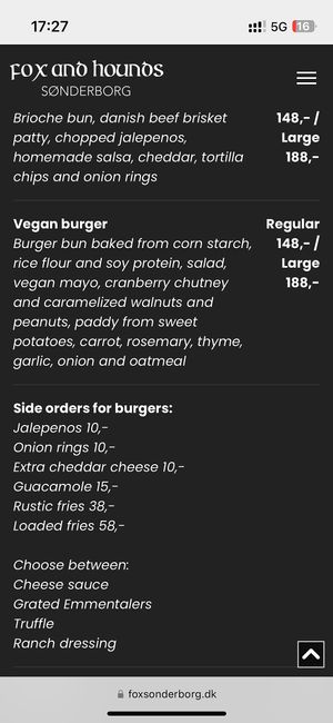 Burger 🍔 (klingt Mega)  at Fox and Hounds in Soenderborg