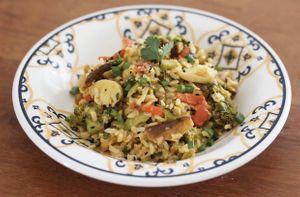 Paella de cogumelos at Tempurá Marmitas in Juazeiro