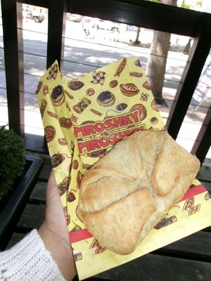 Potato & Mushroom  at Piroshky Piroshky - 4th Ave in Seattle