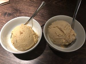 His: PBJ ice cream
Hers: Pumpkin pecan  at Virtuous Pie in Victoria