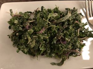 Kale salad, sans croutons at Virtuous Pie in Victoria