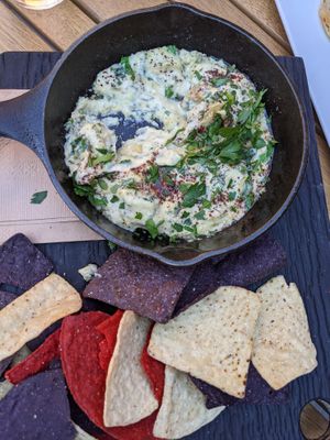 warm White Bean and Artichoke Dip at Virtuous Pie in Victoria