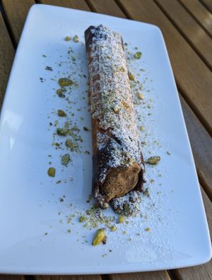 Cannoli - ganache-stuffed wafer at Virtuous Pie in Victoria
