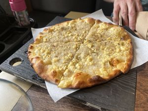 White pie - happy hour special   at Virtuous Pie in Victoria