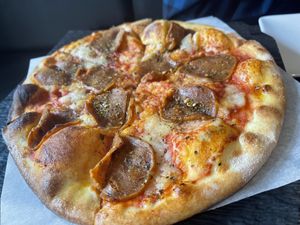 Pepperoni - happy hour special   at Virtuous Pie in Victoria
