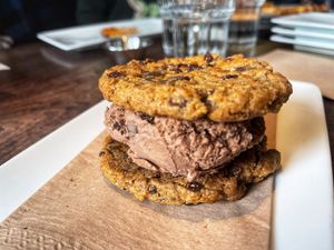 Hedgehog ice cream sandwich   at Virtuous Pie in Victoria