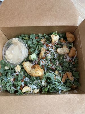 Kale Caesar salad  at Virtuous Pie in Victoria
