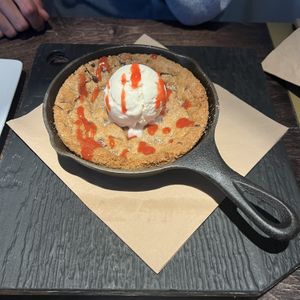 Strawberry Skillet Cookie  at Virtuous Pie in Victoria