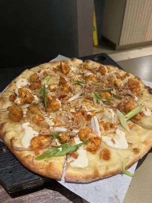 Stranger wings pizza  at Virtuous Pie in Victoria