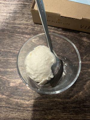 Mini vanilla ice creamm  at Virtuous Pie in Victoria