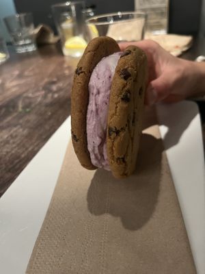 Ice cream cookie  at Virtuous Pie in Victoria