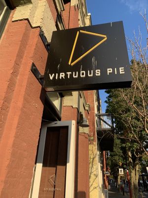 Signage  at Virtuous Pie in Victoria