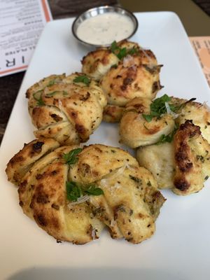 Garlic knots  at Virtuous Pie in Victoria