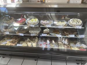 Case of cakes. Not all vegan but mostly at Panneria in Playa Del Carmen